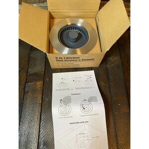 Kitchen Sink Strainer Stopper US Standard 3-1/2 inch Drain Filter Anti-Clog